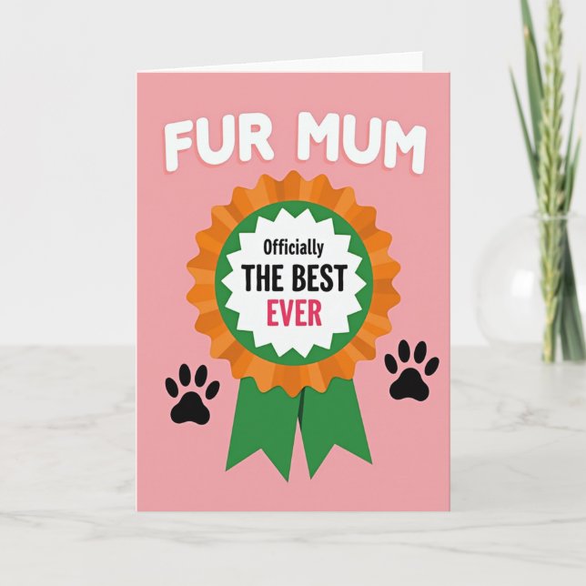 Best Fur Mum Award Card (Front)