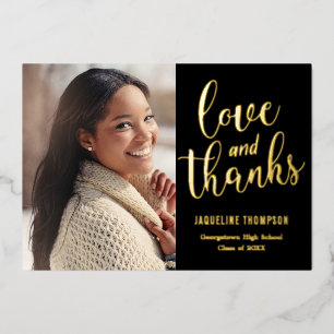 Best Future Real Foil Graduation Thank You Card