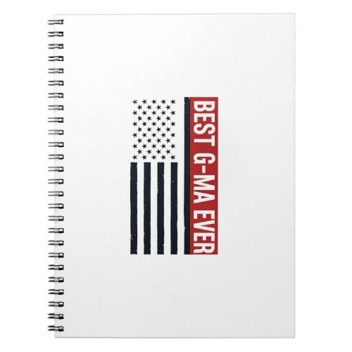 Best G-Ma Ever Patriotic Flag Vector Design_1 Notebook