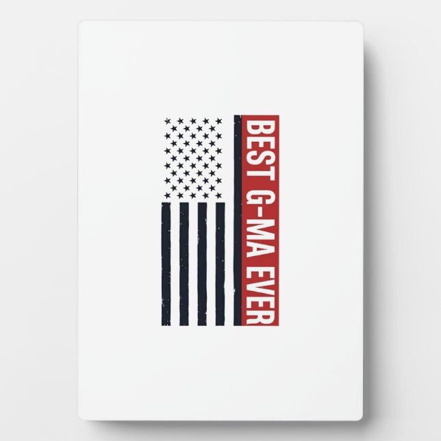 Best G-Ma Ever Patriotic Flag Vector Design_1 Plaque (Front)