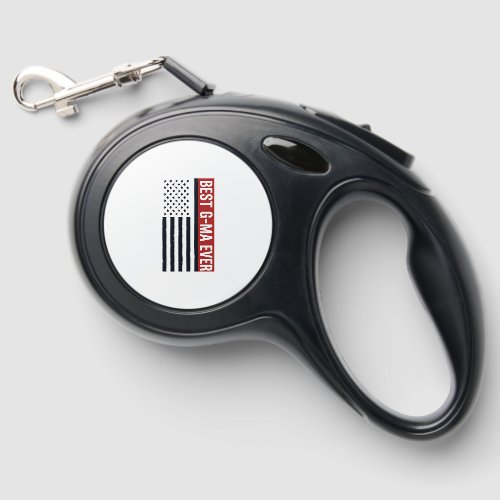 Best G-Ma Ever Patriotic Flag Vector Design_1 Retractable Pet Leash