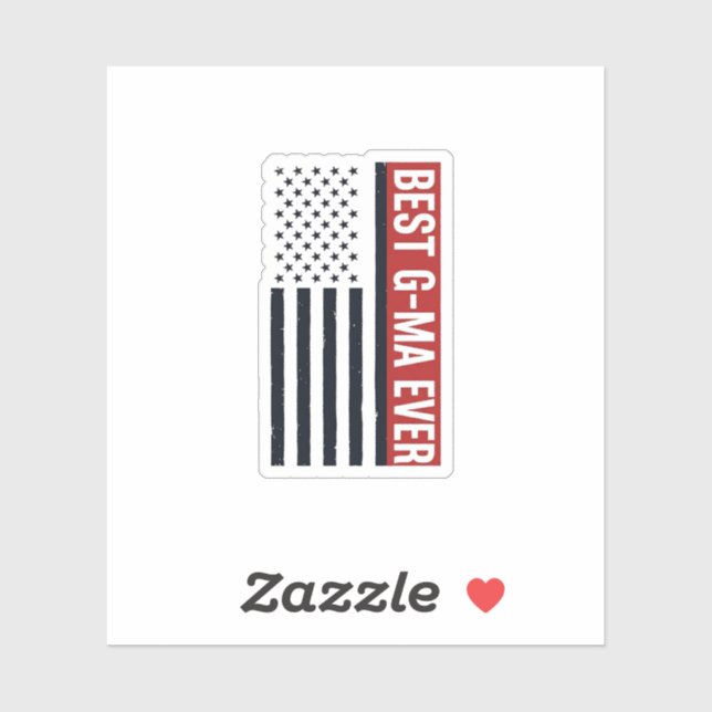 Best G-Ma Ever Patriotic Flag Vector Design_1 Sticker (Sheet)
