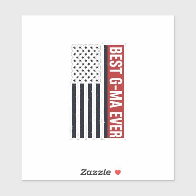 Best G-Ma Ever Patriotic Flag Vector Design_1 Sticker (Sheet)