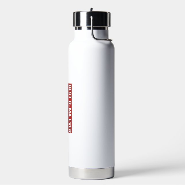 Best G-Ma Ever Patriotic Flag Vector Design_1 Water Bottle (Left)