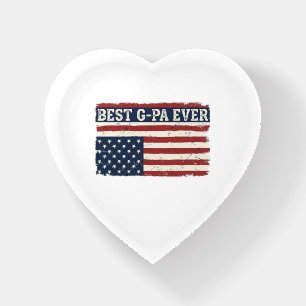 Best G-PA Ever Patriotic Flag Vintage Shirt Design Paperweight