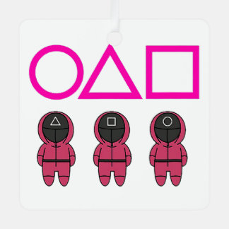 best game on movie octopus squid pink game symbols metal ornament