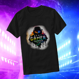 Best Gamer Father Since Custom Text Graffiti  T-Shirt
