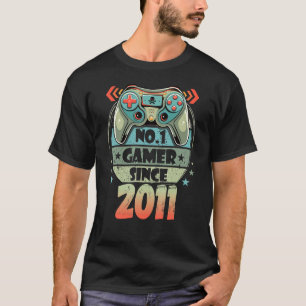 Best Gamer Since 2011 11st Birthday Boy Girl 11 Ye T-Shirt