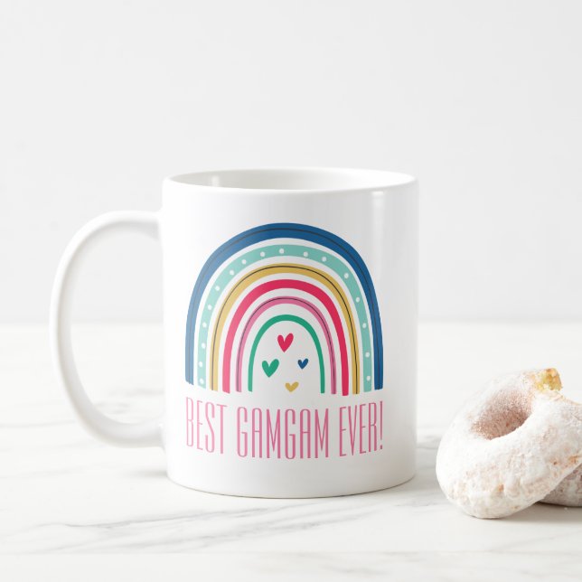 Best Gamgam Ever Rainbow Coffee Mug (With Donut)