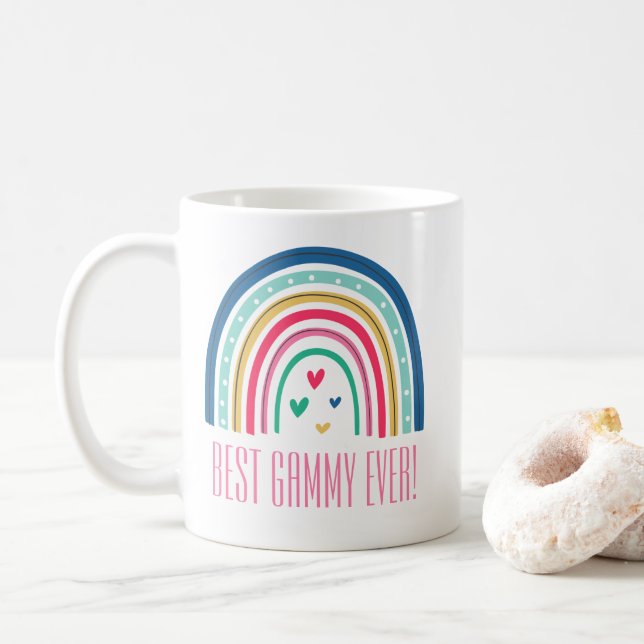Best Gammy Ever Rainbow Coffee Mug (With Donut)