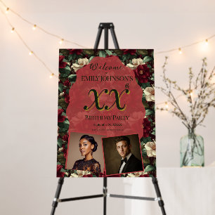 Best Gardenias Petal Birthday Celebration Welcome Foam Board