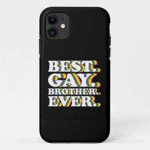 Best Gay Brother Ever Family LGBTQ Pride Rainbow iPhone 11 Case