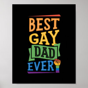 Best Gay Dad Ever Cute Funny Gay Pride from Son Poster