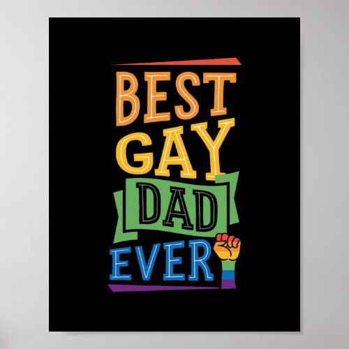 Best Gay Dad Ever Cute Funny Gay Pride from Son Poster