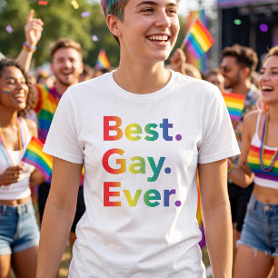 Best Gay Ever LGBT Pride Rainbow Flag T-Shirt