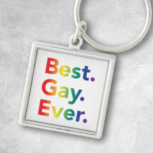 Best Gay Ever LGBT Rainbow Flag Keychain