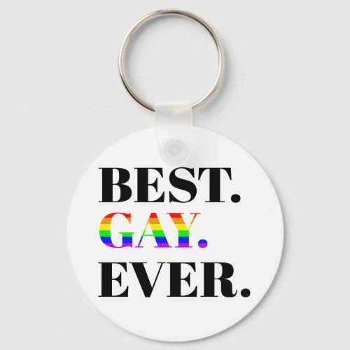 Best Gay Ever MLM Pride Keychain