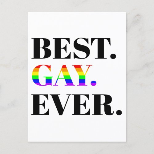 Best Gay Ever MLM Pride Postcard