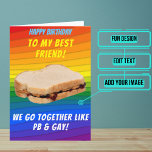 Best Gay Friend Birthday Card<br><div class="desc">Have a family member or friend that’s LGBTQ? Searching for a funny and sarcastic way to tell them “Happy Birthday?” Wish a very Happy Birth - gay to your favorite queer with this LGBTQ inspired birthday card. Both outside and inside we've written just the right message to speak to the...</div>