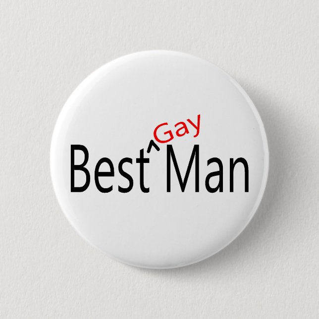 Best Gay Man Pinback Button (Front)