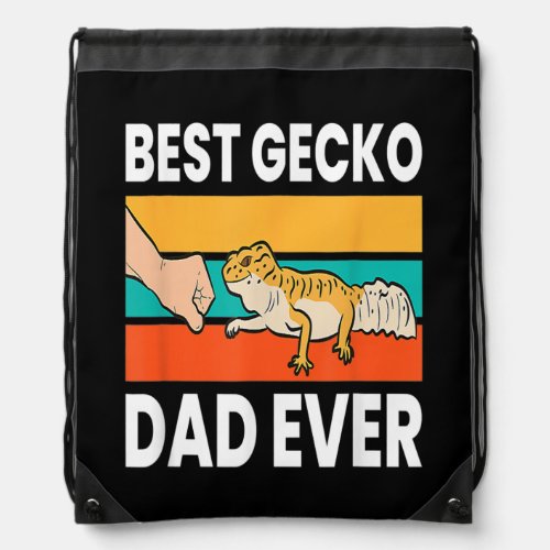 Best Gecko Dad Ever Lizard Leopard Gecko for men Drawstring Bag