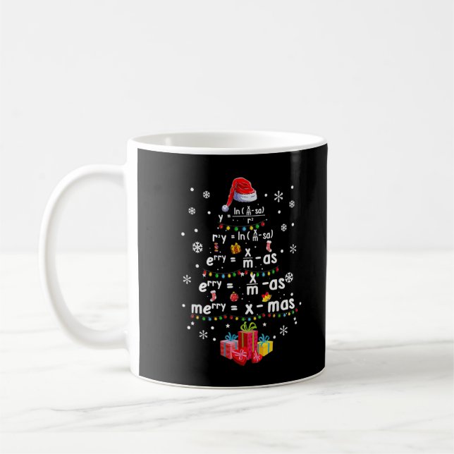 Best Geometry Math Science Teacher Christmas Tree  Coffee Mug (Left)