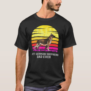 Best German Shepherd Dad Dog Pet Vintage Retro T-Shirt