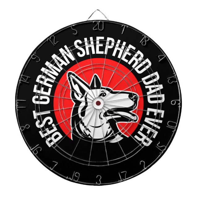 Best German Shepherd Dad Ever        Dart Board (Front)