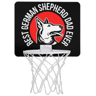 Best German Shepherd Dad Ever Mini Basketball Hoop