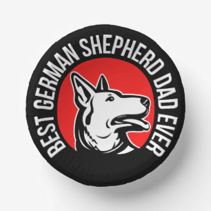 Best German Shepherd Dad Ever Paper Bowls
