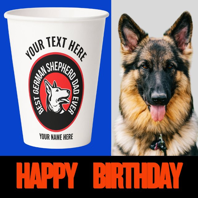 Best German Shepherd Dad Ever      Paper Cups (Creator Uploaded)