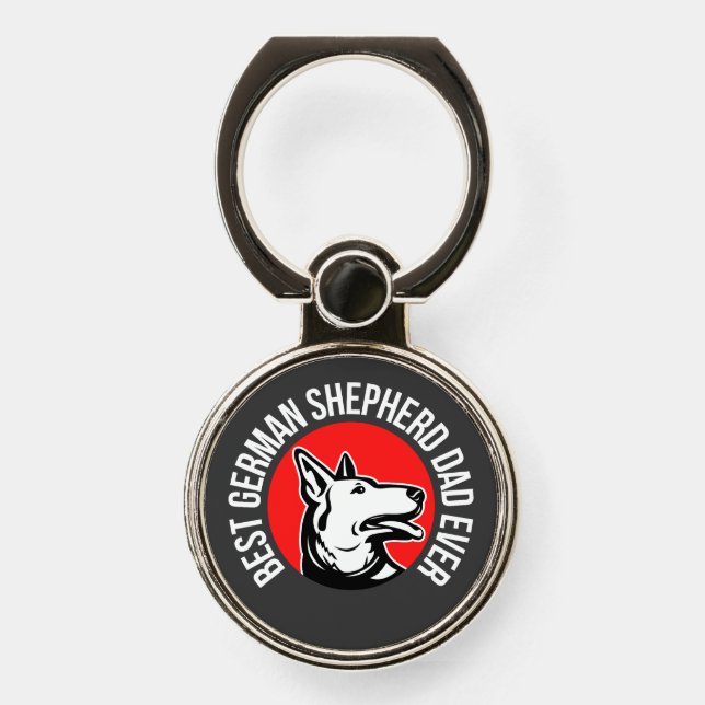 Best German Shepherd Dad Ever             Phone Ring Stand (Front)
