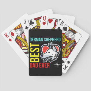 Best German Shepherd Dad Ever Poker Cards