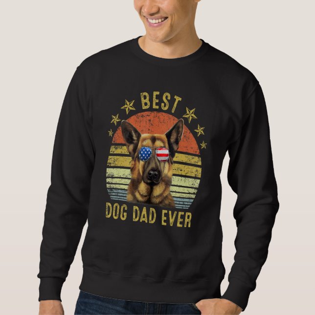 Best German Shepherd Dad Ever Vintage Dog Sweatshirt (Front)
