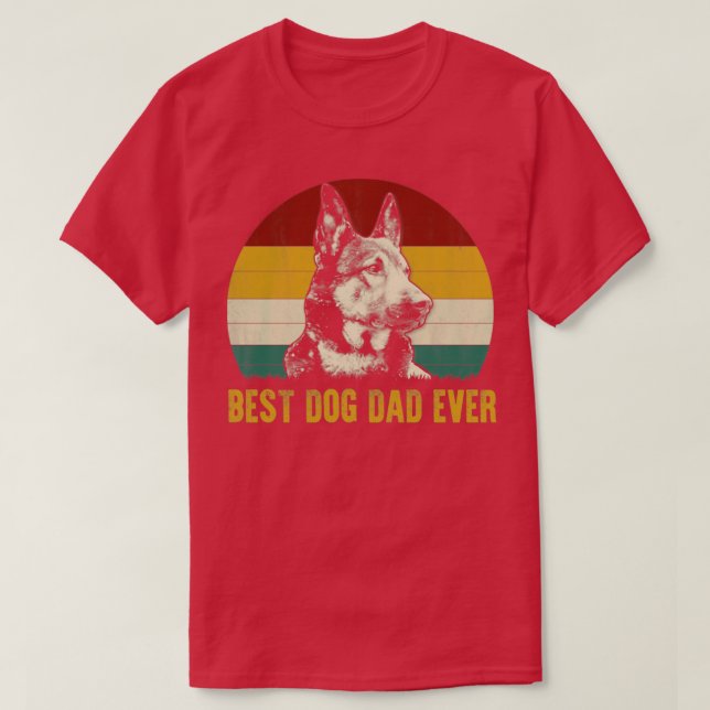 Best German Shepherd Dog Dad Ever Funny Fathers Da T-Shirt (Design Front)