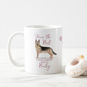 Best German Shepherd Dog Mom Photo Coffee Mug