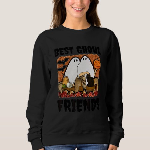 Best Ghoul Friends Ghost Pair of Fiends Halloween Sweatshirt