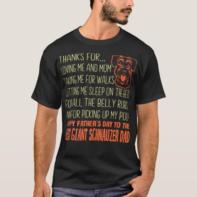 Best Giant Schnauzer Father's Day Gift T-Shirt (Front)