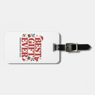 Best Gift Arrives in January 2026 Christmas Couple Luggage Tag
