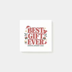 Best Gift Arrives in January 2026 Christmas Couple Post-it Notes