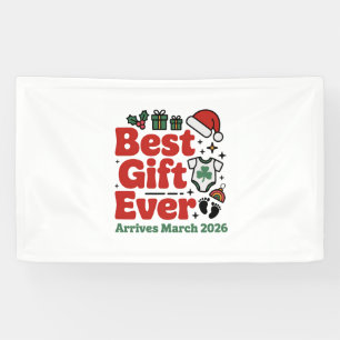 Best Gift Arrives in March 2026 Christmas Couples Banner