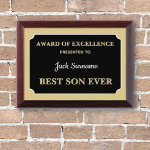 Best Gift! Best Son Ever Plaque