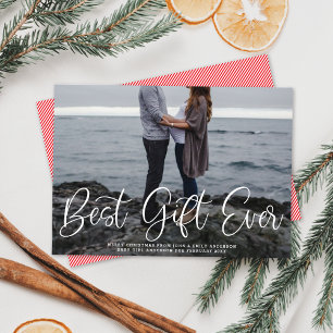 Best Gift Ever Baby Pregnancy Holiday Photo Card