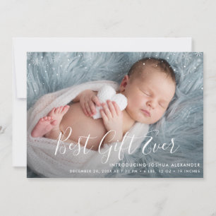 BEST GIFT EVER   birth announcement card