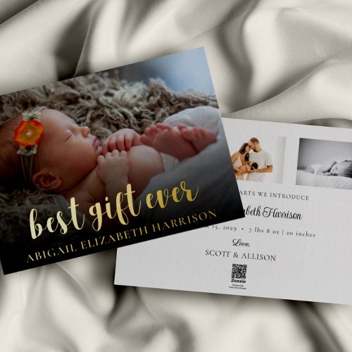 Best Gift Ever New Baby Photo Christmas Card