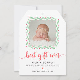 Best Gift Ever Newborn First Christmas Birth Ann Save The Date