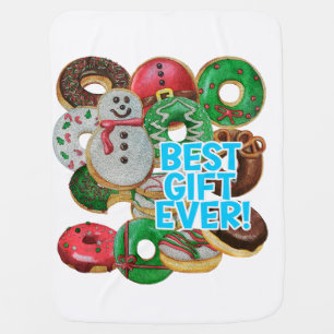 Best Gift Ever! Xmas Doughnuts Baby Blanket