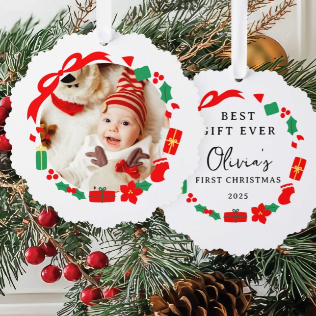 Best Gift First Christmas Ornament Card (Creator Uploaded)