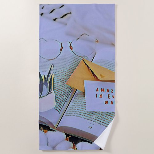 Best gift for book lover beach towel