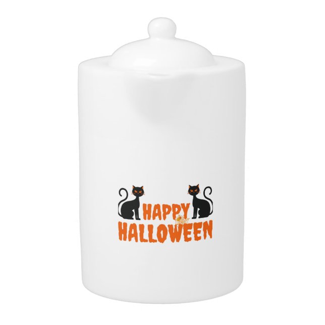 best gift for halloween happy halloween teapot (Front)
